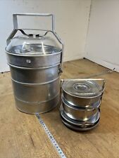 N.1 belle gamelle repas, cantine de chantier ancienne, aluminium vintage complet