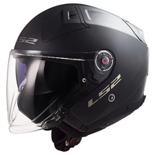 LS2 Casque Jet Moto Infinity II OF603 Noir Mat Doppia Visiera 22/06