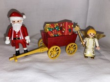 Playmobil Père Noël Avec Charrette Cadeaux Ange Christmas