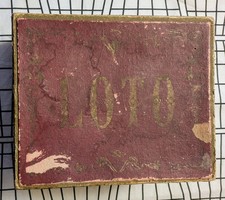 Jeu de LOTO VINTAGE ANCIEN avec 114 PIONS en BOIS divers et 48 CARTES CARTONNÉES