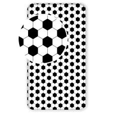 Football Housse De Couette Simple 100% Coton Literie Enfant Noir Et Blanc