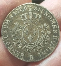 Louis XVI 1/5 Ecu 1786 R Belle