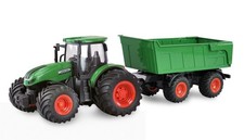 AMEWI / RC Tracteur Avec Remorque Basculante,Lumière & Son,1:24 Rtr Vert / 22635