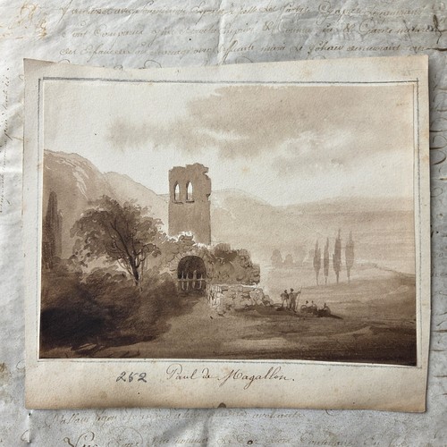 Rare dessin xixe - dessin, lavis