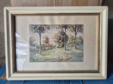 Tableau Aquarelle Signé Girot