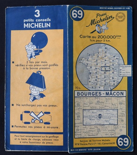 Carte michelin bourges - michelin, 69