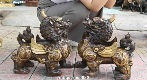 Bronze gilt fengshui dragon - fengshui,