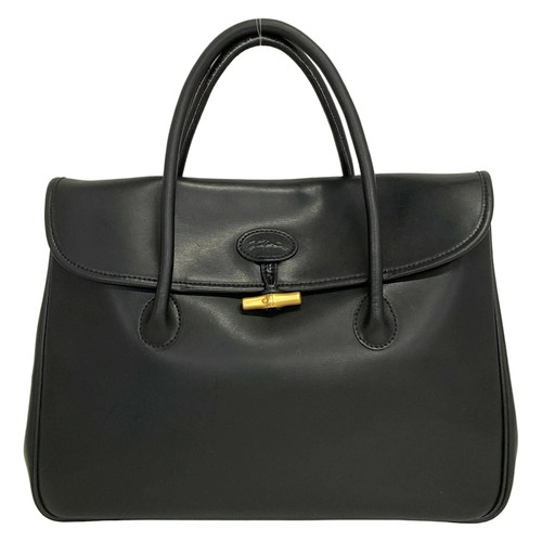 Longchamp roseau handbag black - longchamp,