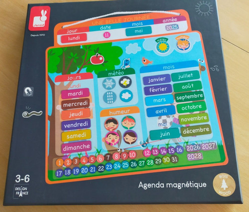Agenda magnetique bois - agenda, en