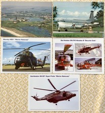 5 cartes aéronavale Bréguet Atlantic Alizé Sikorsky Sup.Frelon Marine Nationale