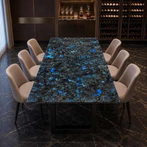 Labradorite dining table top - top, |