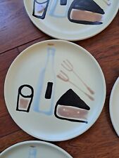 niderviller 6 BELLES ASSIETTES A DESSERT FROMAGE DESIGN  diamètre 19 cm