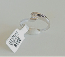 Bague 18 carats or blanc neuve