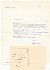 Raymond PEYNET et le pape et son bon bain ! lettre et carte postale autographe