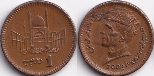Rupee 2002 pakistan mohammad - 1,