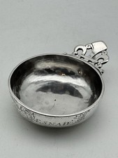 NIORT: Rare tasse a vin tastevin en argent XVIII 18 eme patronymique P Chauveau