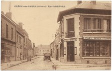 FR02 CRECY SUR SERRE Lefevre Rue goulet turpin buvette chien voiture