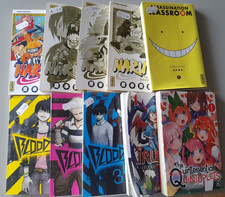 LOT DE 10 MANGAS - CLASSROOM IRUMA QUITUPLES GOBLIN NARUTO BLOOD LAD