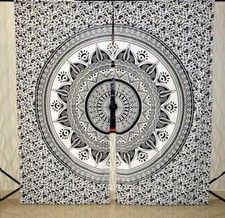 Rideaux mandala paon indien