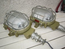 IMPOSANTE PAIRE D'APPLIQUE  MAPELEC ATELIER USINE MICHELIN