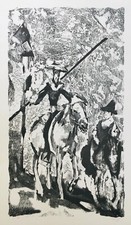 Henry d'ANTY - "Don Quichotte" - Lithographie originale signée
