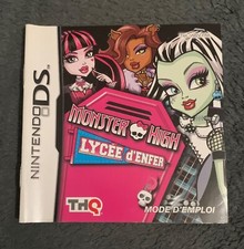 Notice de Jeu Nintendo DS Monster High Lycée D’Enfer FRA booklet