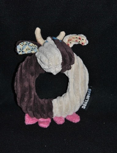 Peluche doudou hochet vache - hochet,