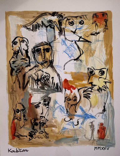 Peinture originale sur papier - originale,