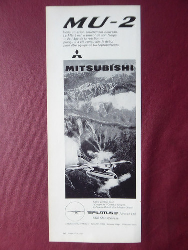 1967 pub pilatus mitsubishi - pilatus,