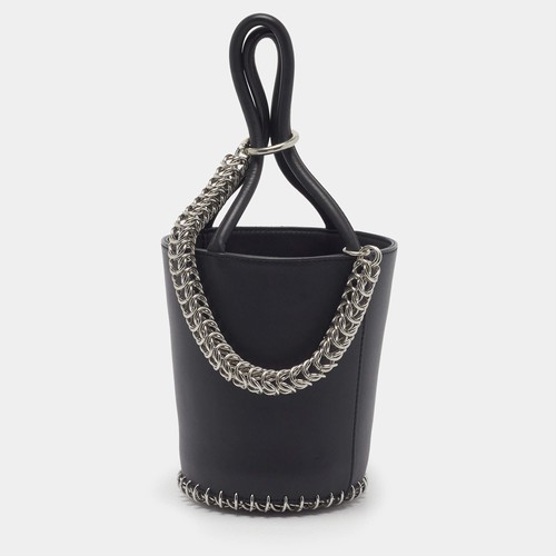 Mini sac seau cuir - mini, noir