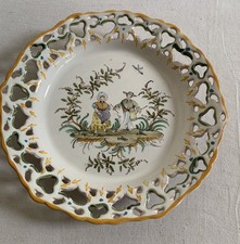 Assiette Ajourée Décorative Décor Provençal Faïence De Moustiers Lallier