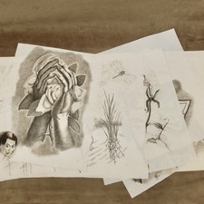 GIDE Nourritures terrestres Suite 6 planches refusées de Tavy Notton c. 1950