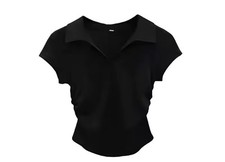 Top femme col polo Oversize