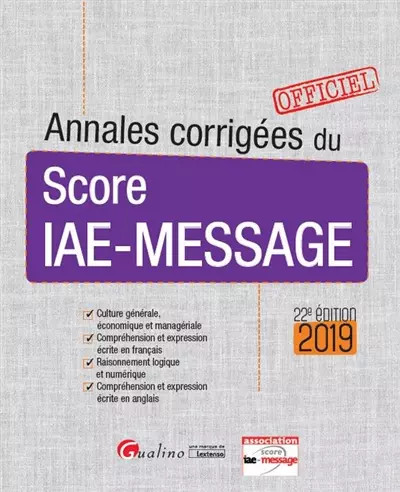 Annales corrigees score - corrigees, du