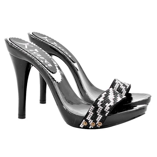 Mules noires kiara - shoes, effet