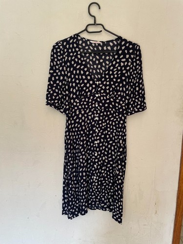 Robe bleue blanche - robe,