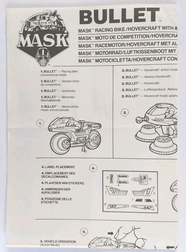 Notice mask bullet 1985 kenner - mask,