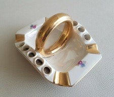 Beau cendrier original en porcelaine Pates et Emaux de Limoges 