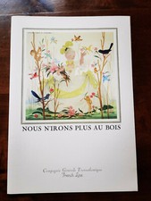 Menu paquebot LIBERTÉ ♦ FRENCH LINE CGT 1956 ♦ Nous N'Irons plus au Bois MERCIER