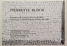 PIERRETTE BLOCH   - Carton d invitation 2011