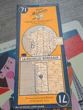 Carte Michelin Ww2 Datée 1945 Jus La Rochelle Bordeaux 