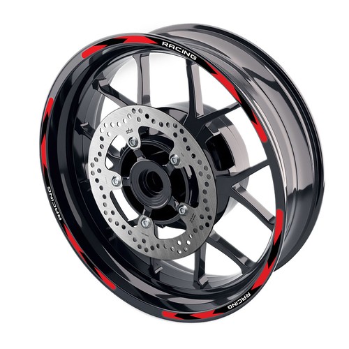 Red rush1 wheel sticker - red, 17