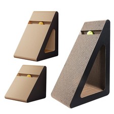 Griffoir en carton pour chat, jeu et perchoir avec balles de jeu, protection