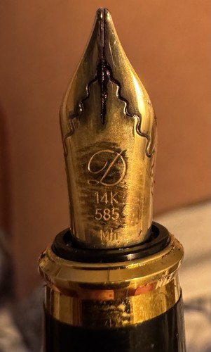 Stylo plume 14k dupont - plume, or