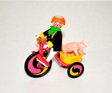 Rare! ancien PLAYMOBIL - CLOWN + Tricycle - 3808 - CIRQUE Circus vintage / 1995