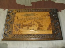 TABLEAU/ sculpture du pont de MOSTAR sur bois