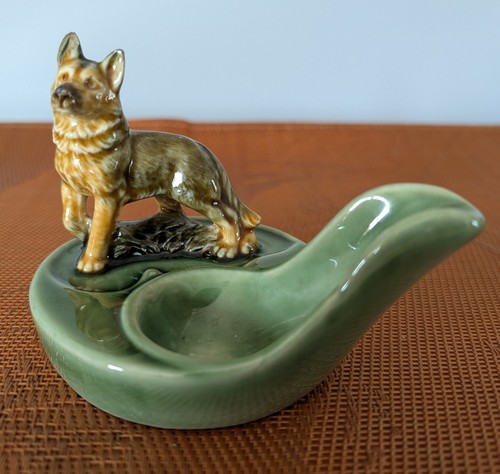 Vintage porte pipe chien - /,