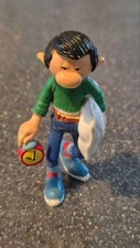 FIGURINE SERIE GASTON LAGAFFE 1991 DUPUIS PLASTOY AVEC REVEIL ET COUSSIN