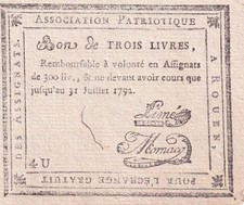Bon de trois livres - Seine