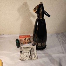 C2 VINTAGE SIPHON SPARKLETS BOC ANNÉE 70 NOIR / OR   8 CAPSULE AUTO SIPHON